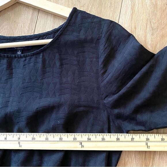 Madewell Womens Black Silk Scallop Back Novella Mini Dress Size Small - Picture 9 of 9